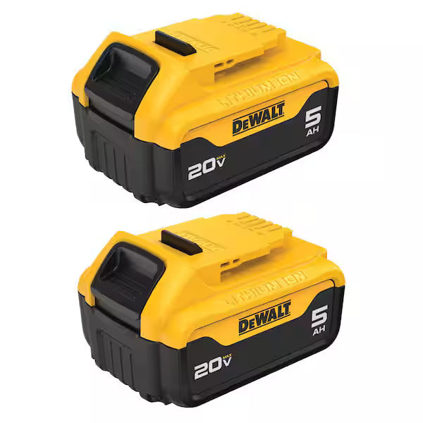 DEWALT DCB205-2 20V Max* 20V Battery, 5.0-Ah, 2-Pack