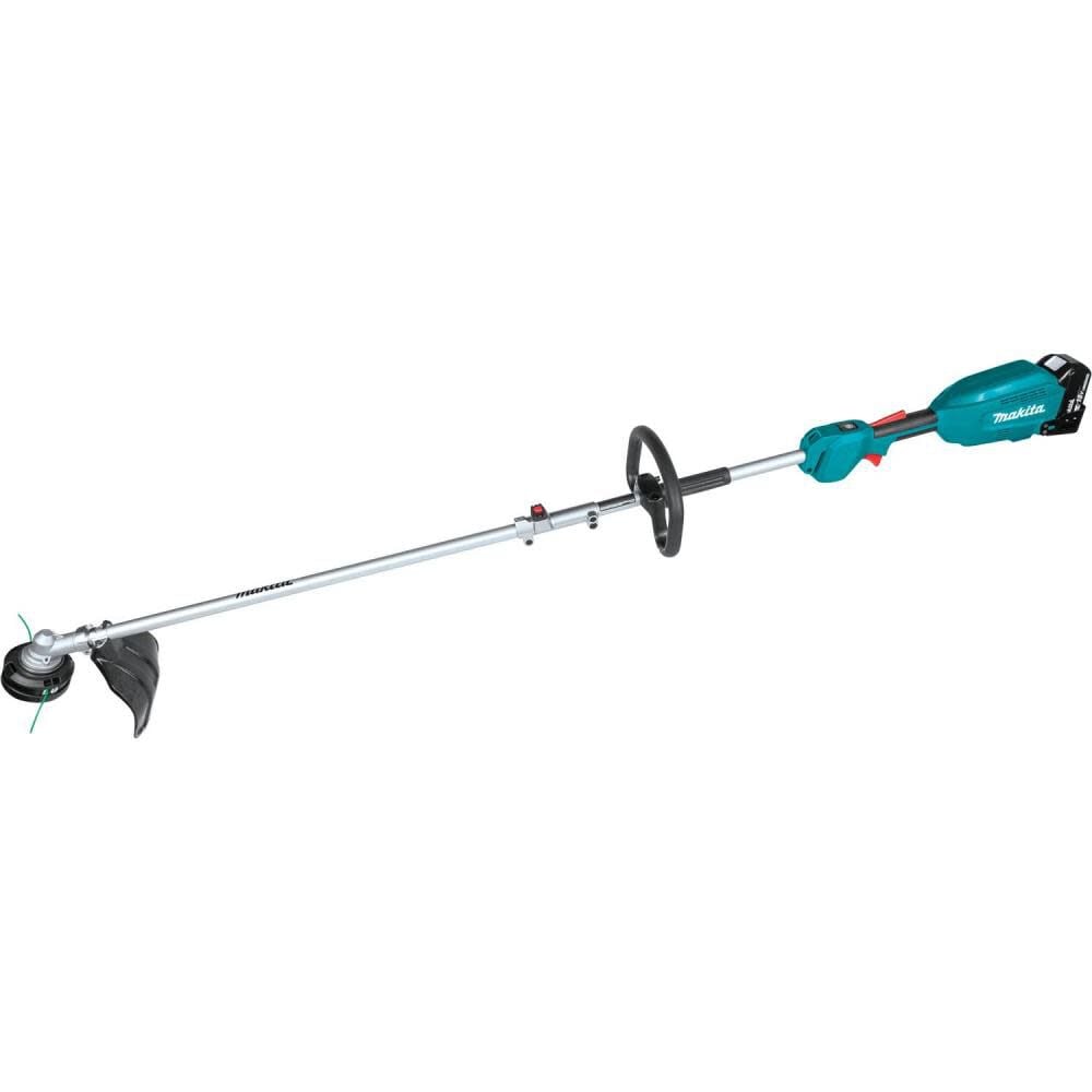 Makita XUX02SM1X2 18V LXT® Lithium-Ion Brushless Cordless Couple Shaft Power Head Kit w/ 13" String Trimmer & 20" Articulating Hedge Trimmer Attachments, with one battery (4.0Ah)