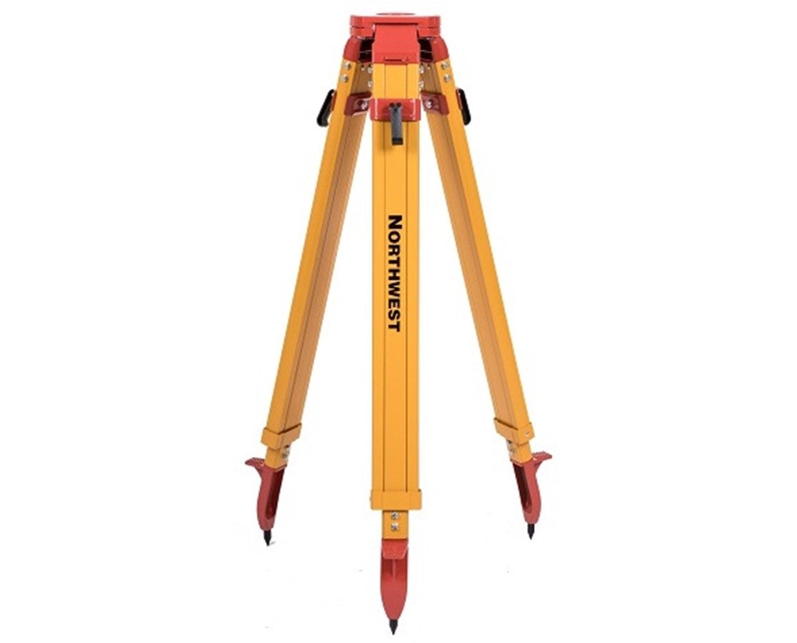 NWI NAT91 Flat Head Heavy Duty Aluminum Survey Tripod - Extends to 64"