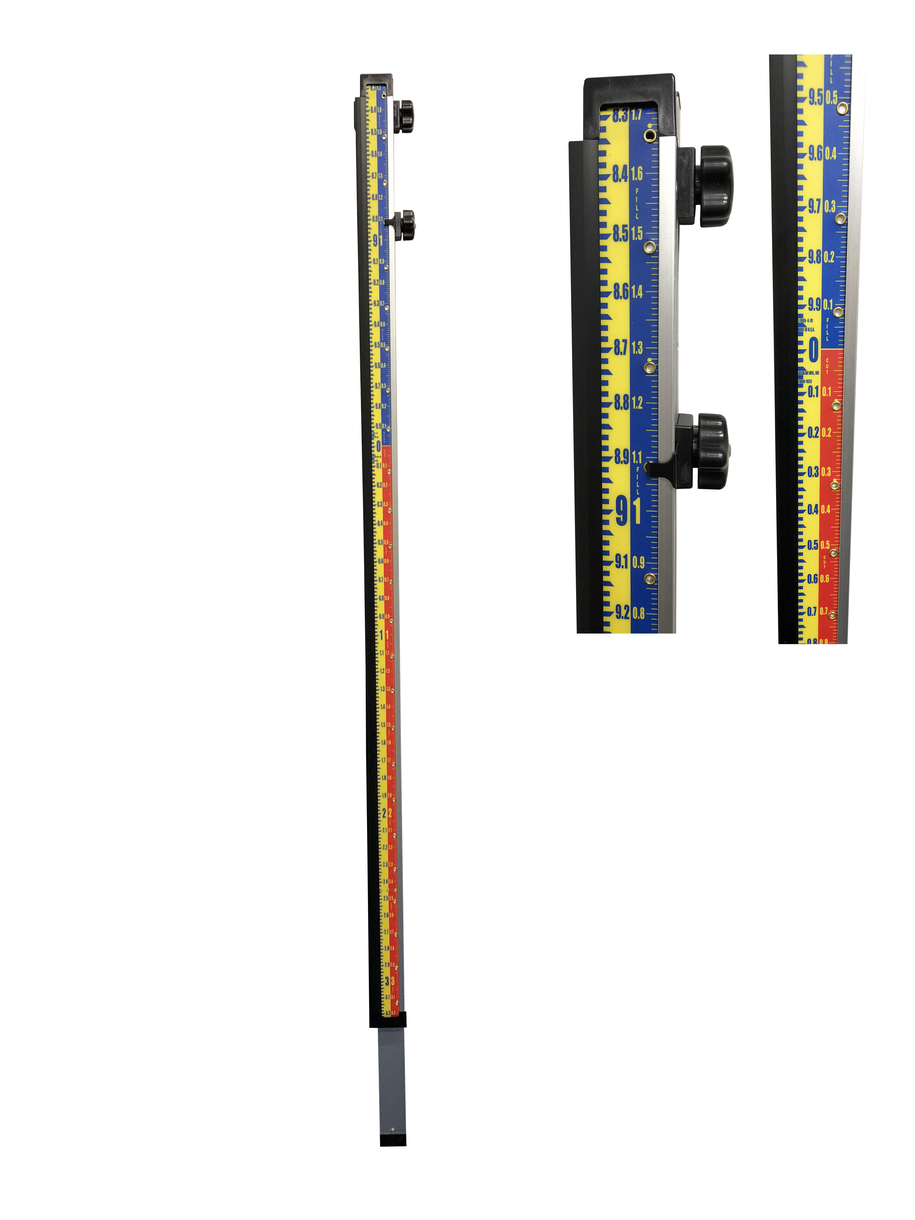 LaserLine GR1000 10' Direct Elevation Reading Rod in Tenths & Cut/Fill