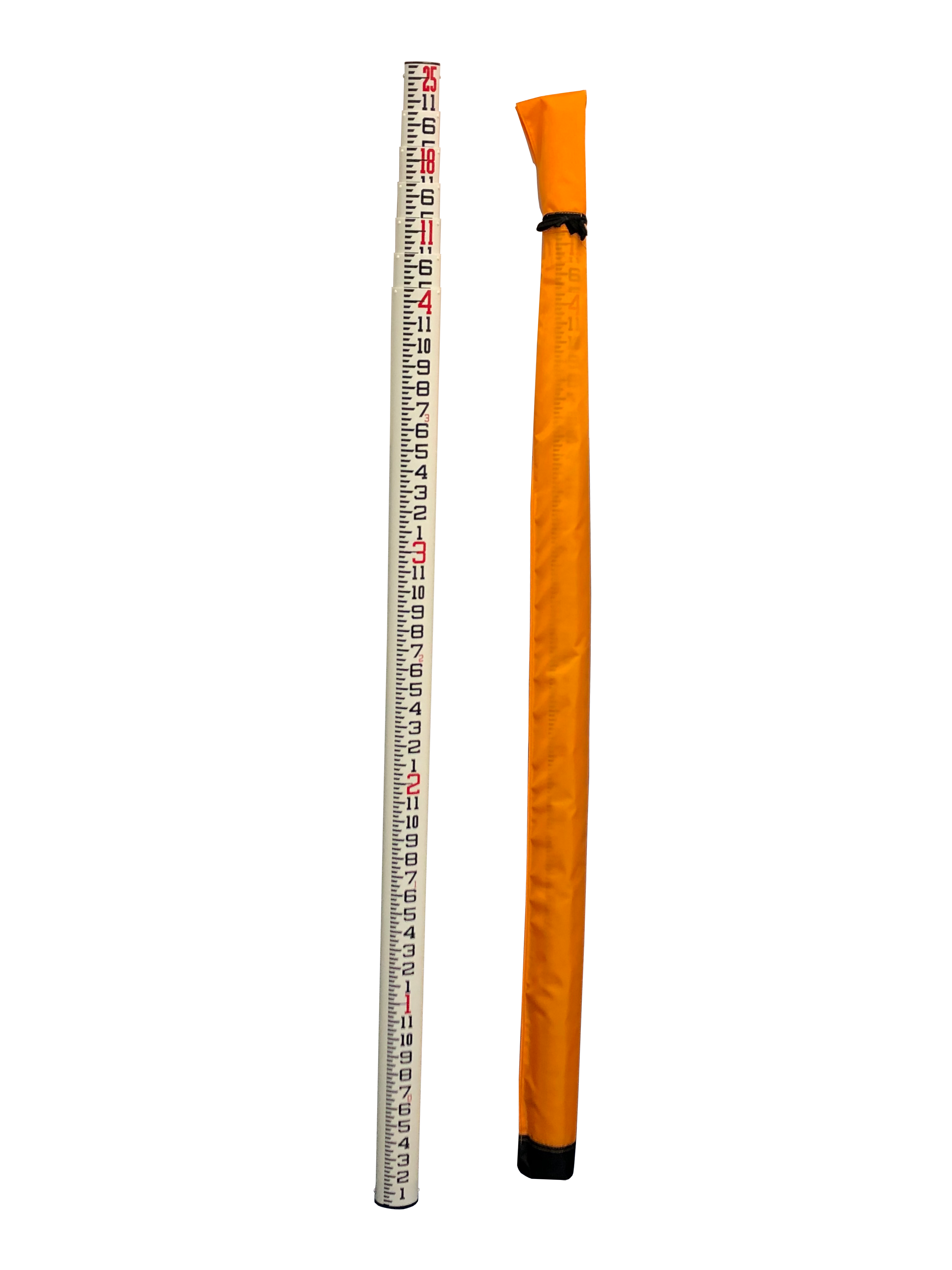 Sokkia 807338 25' Oval Fiberglass Grade Rod in Inches w/Case