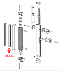 LaserLine 1000-1022-10 Replacement Black PVC Rail