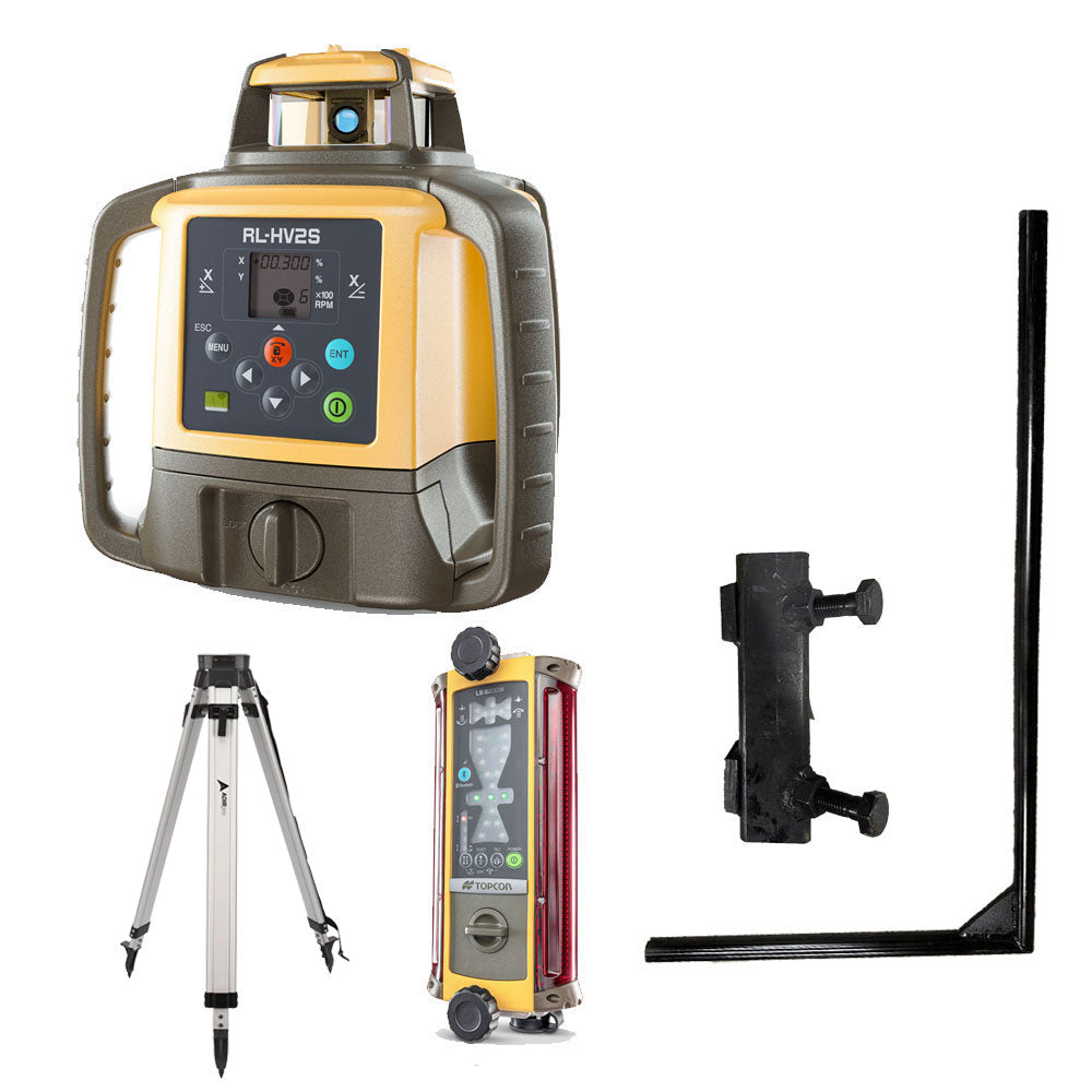 Bulldozer Machine Control Premium Package - Topcon HV2s Grade Laser, LS-B200W Machine Control Receiver, Magnetic Mount, and High Quality Tripod
