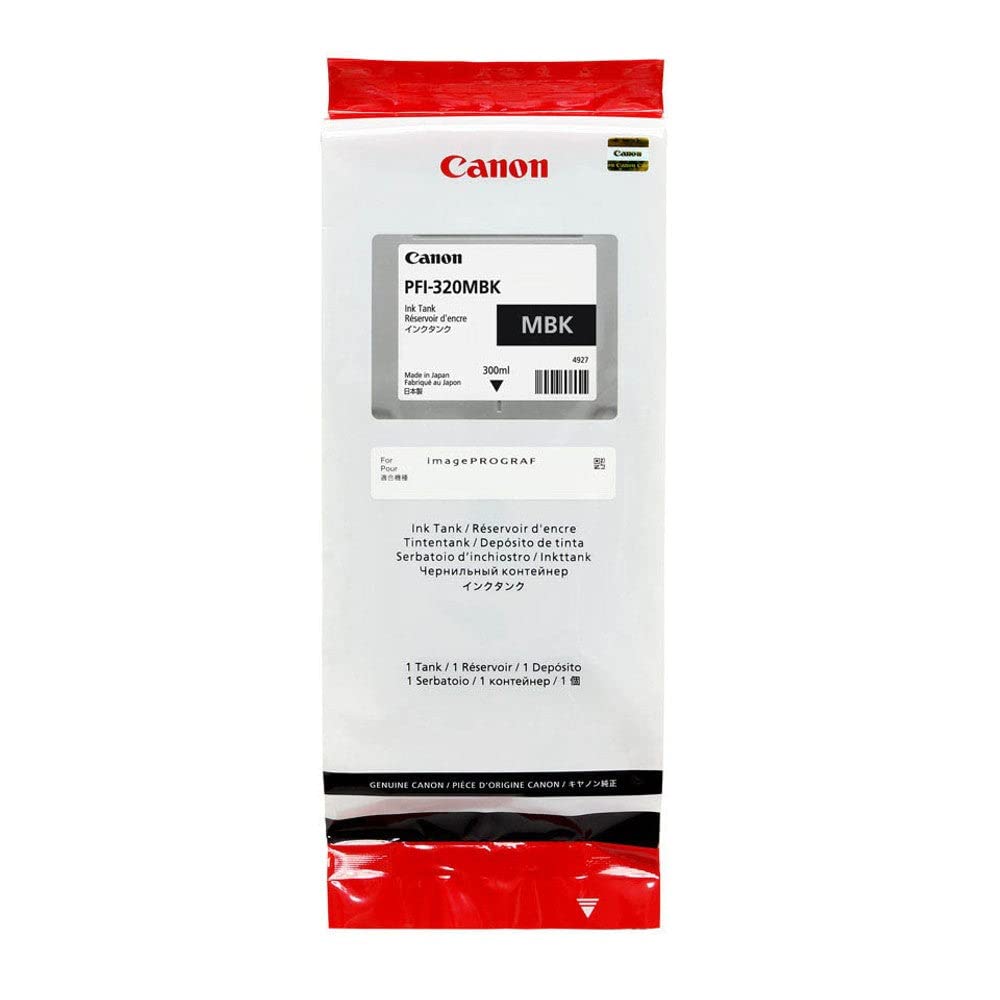 New, Pre-Owned -  PFI-320MBK 300ml High-Yield Matte Black Ink Cartridge, 2889C001AA