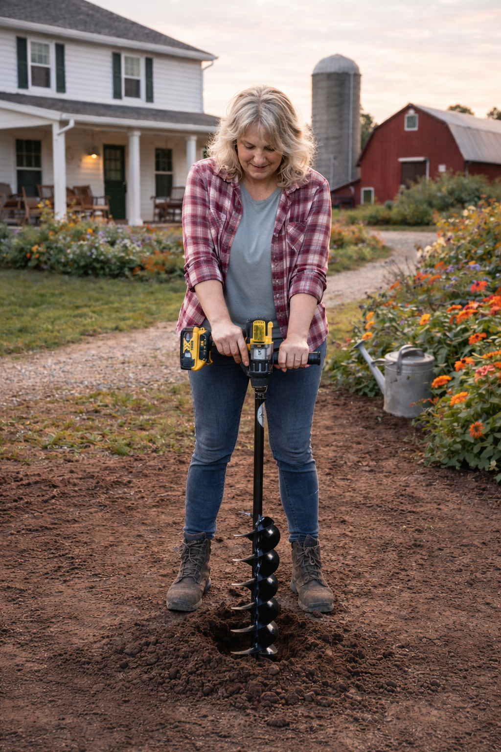 4-Inch Auger for Bulbs and Bedding Plants (4" x 28")