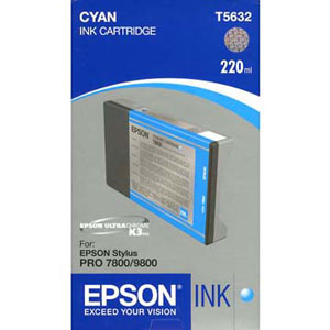 New, Pre-Owned - Epson T5632 Cyan Ink Cartridge