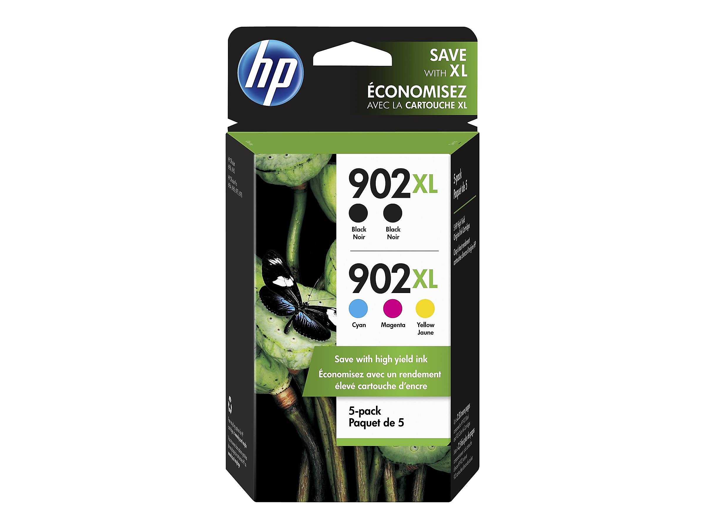 New, Pre-Owned - HP 902XL 2 Black and Color Ink Cartridge