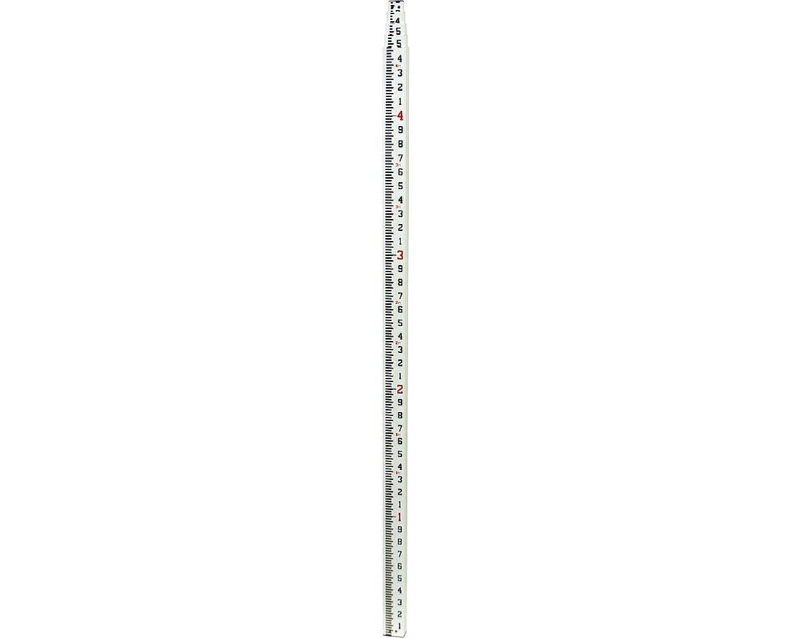 25' Fiberglass Rectangular Leveling Rod, Feet/10ths