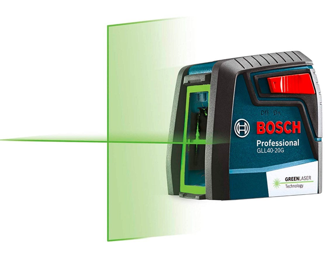 Bosch GLL 40-20 Self-leveling Green Beam Cross-Line Laser