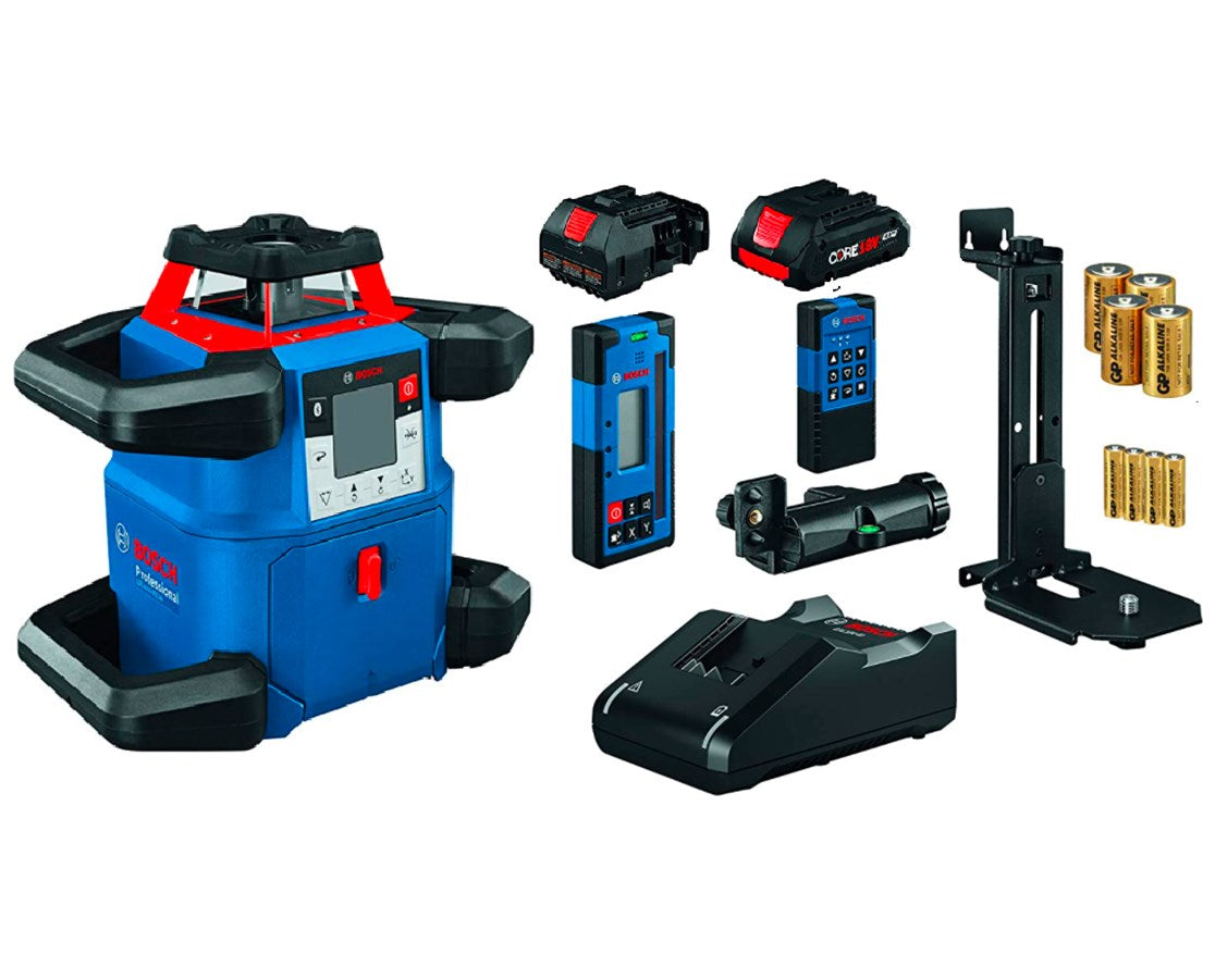 Bosch REVOLVE4000 Connected Self-Leveling Horizontal/Vertical Rotary Laser Package