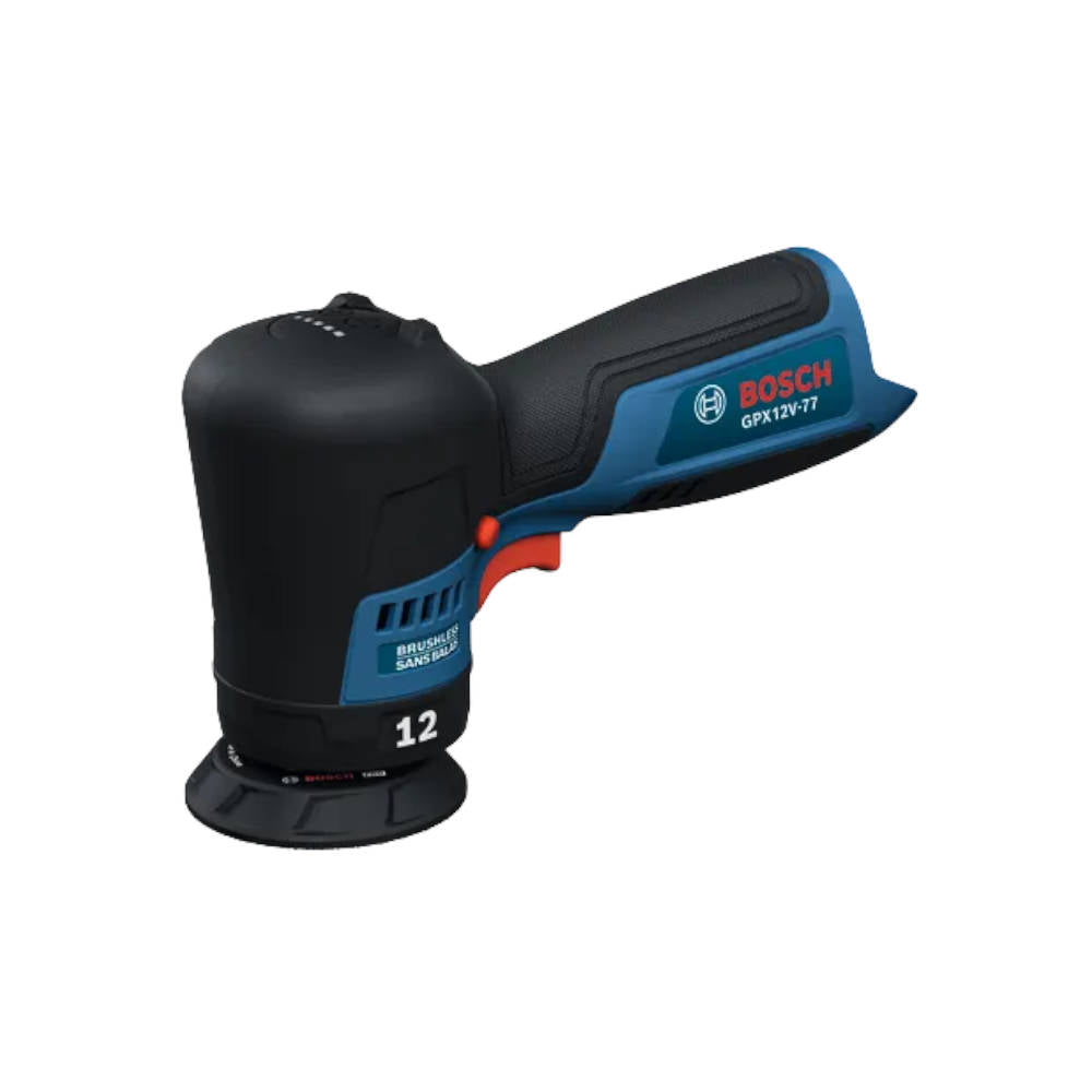 Bosch 12V Compact Cordless 3 inch Random Orbital Polisher | GPX12V-77N