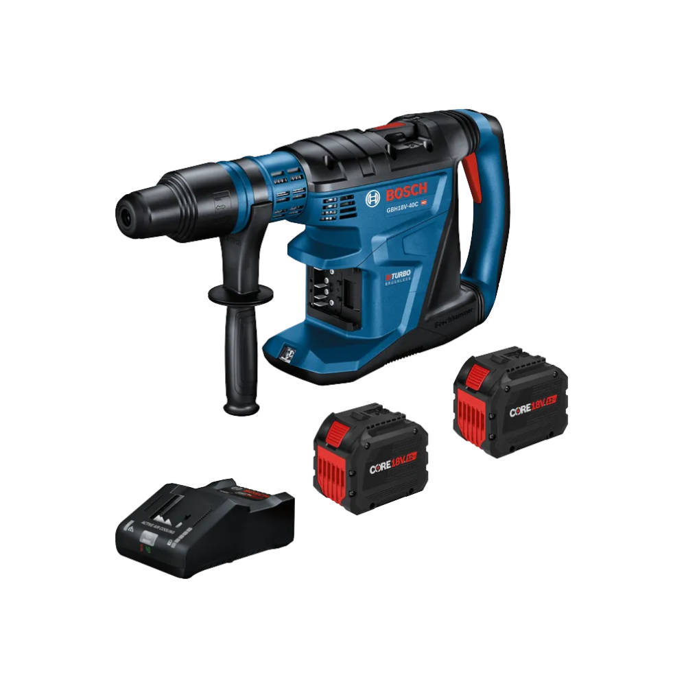 Bosch PROFACTOR™ 18V SDS-max Bulldog 1-5/8 inch Rotary Hammer w/CORE18V Batteries | GBH18V-40CK27