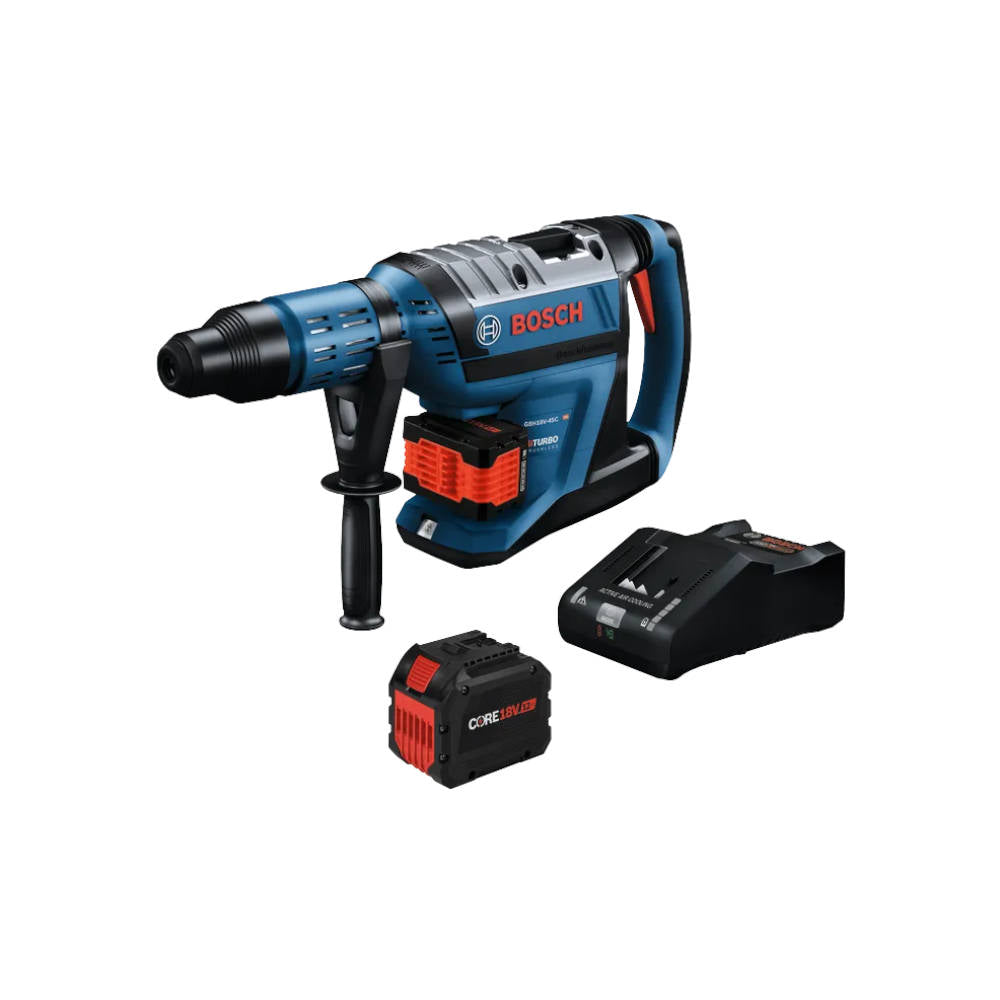 Bosch PROFACTOR™ 18V SDS-max Bulldog 1-7/8 inch Rotary Hammer w/CORE18V Batteries