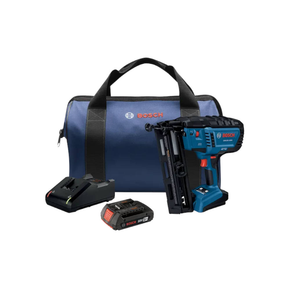 Bosch 18V Brushless 16-Gauge Angled Finish Nailer w/Li-Ion Batteries | GNH18V-16MAB12