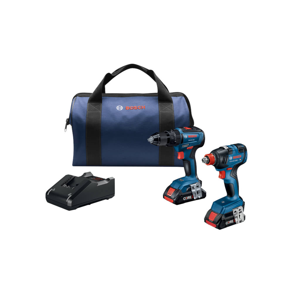 Bosch 18V Brushless 2-Tool Combo Kit w/ 1/2" Impact Driver & 1/2" Hammer Drill | GXL18V-233B25