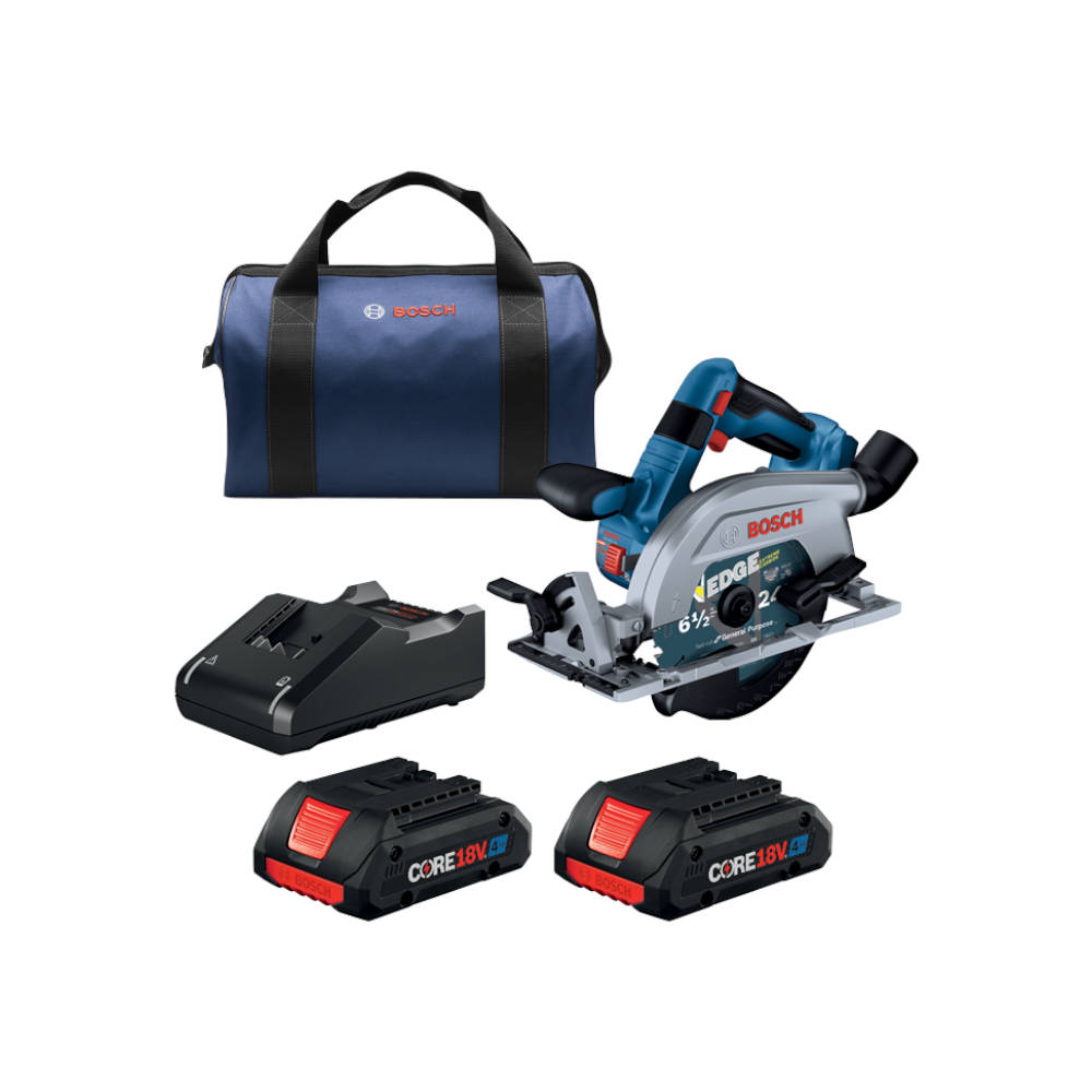 Bosch 18V Brushless Blade-Left 6-1/2 In Circular Saw w/CORE18V Batteries | GKS18V-22LB25