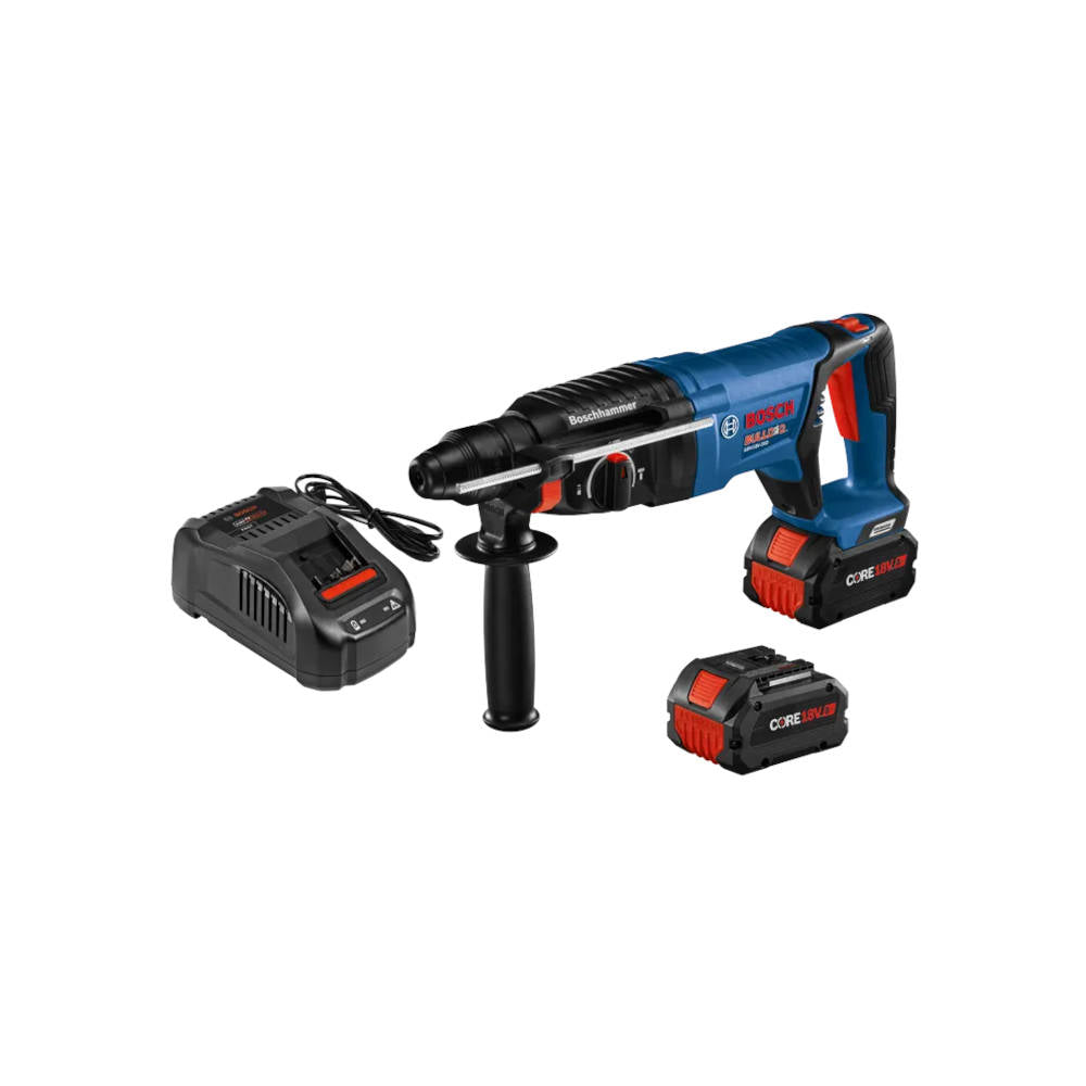Bosch 18V SDS-plus Bulldog 1 inch Rotary Hammer w/CORE18V 8Ah Batteries | GBH18V-26DK24