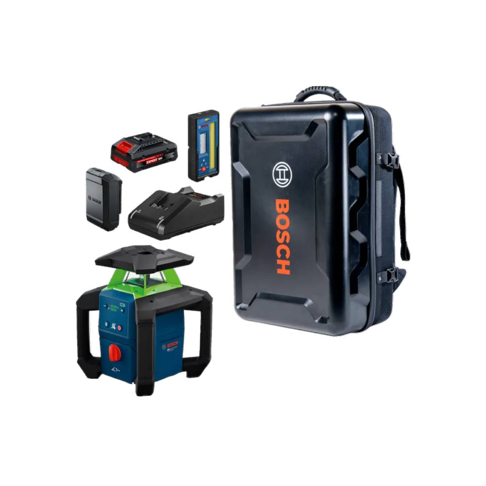 Bosch GRL18V-4-34CVG Green Beam Rotary Laser w/LR20 Receiver & Backpack | GRL18V-34P