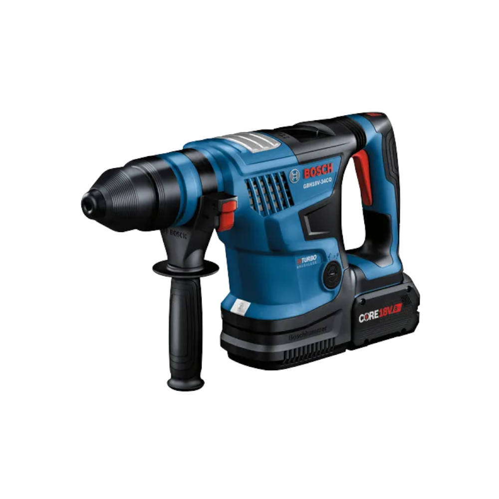 Bosch PROFACTOR™ 18V SDS-plus Bulldog 1-1/8 inch Rotary Hammer w/CORE18V Batteries | GBH18V-34CQB24