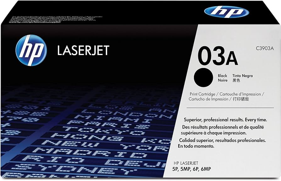 New, Pre-Owned - HP 03A Standard Yield Black Laser Toner Cartridge, C3903A