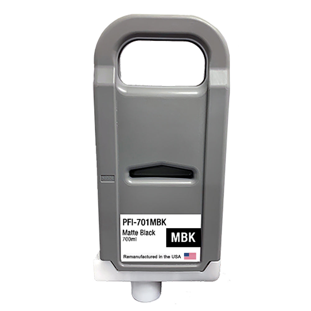 U.S. Remanufactured for Canon PFI-701MBK 700ml Matte Black Ink Cartridge