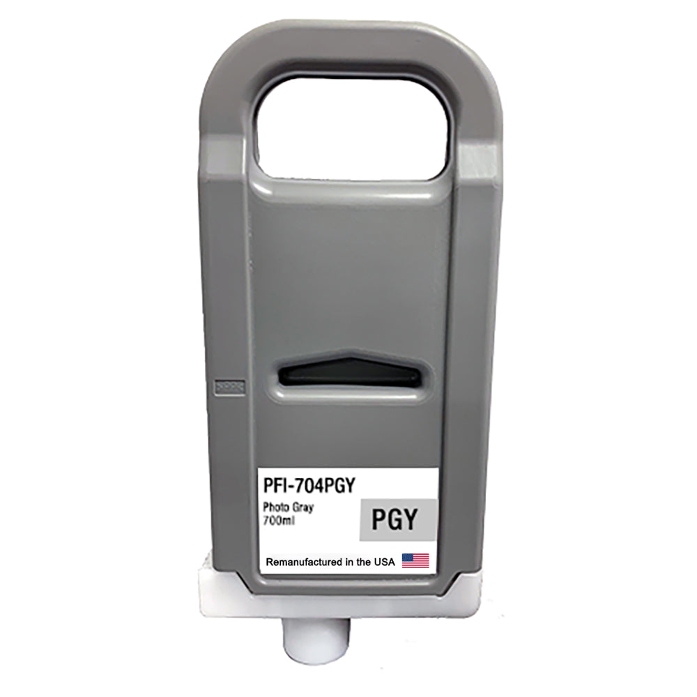 U.S. Remanufactured for Canon PFI-704PGY 700ml Photo Gray Ink Cartridge