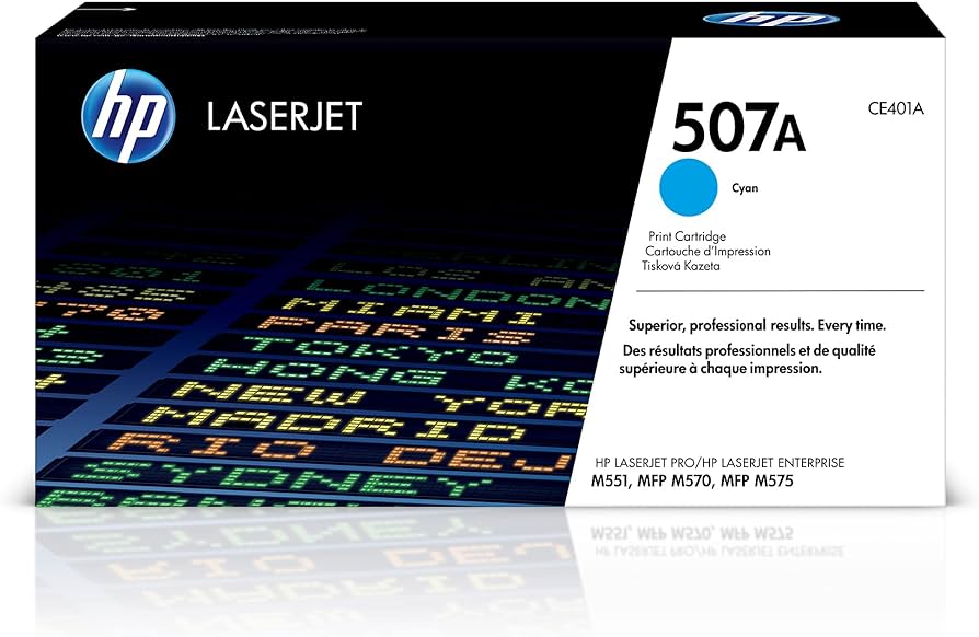 New, Pre-Owned - HP 507A Standard Yield Cyan LaserJet Toner Cartridge, CE401A