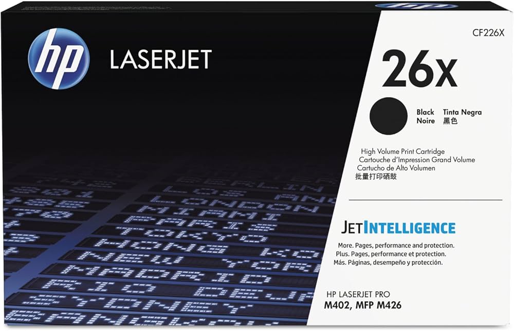 New, Pre-Owned - HP 26X High Yield Black Toner Cartridge, CF226X