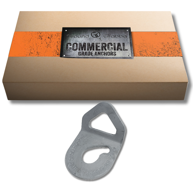 GroundGrabba CH14 Closed Hook – Heavy-Duty Galvanized Tie-Down