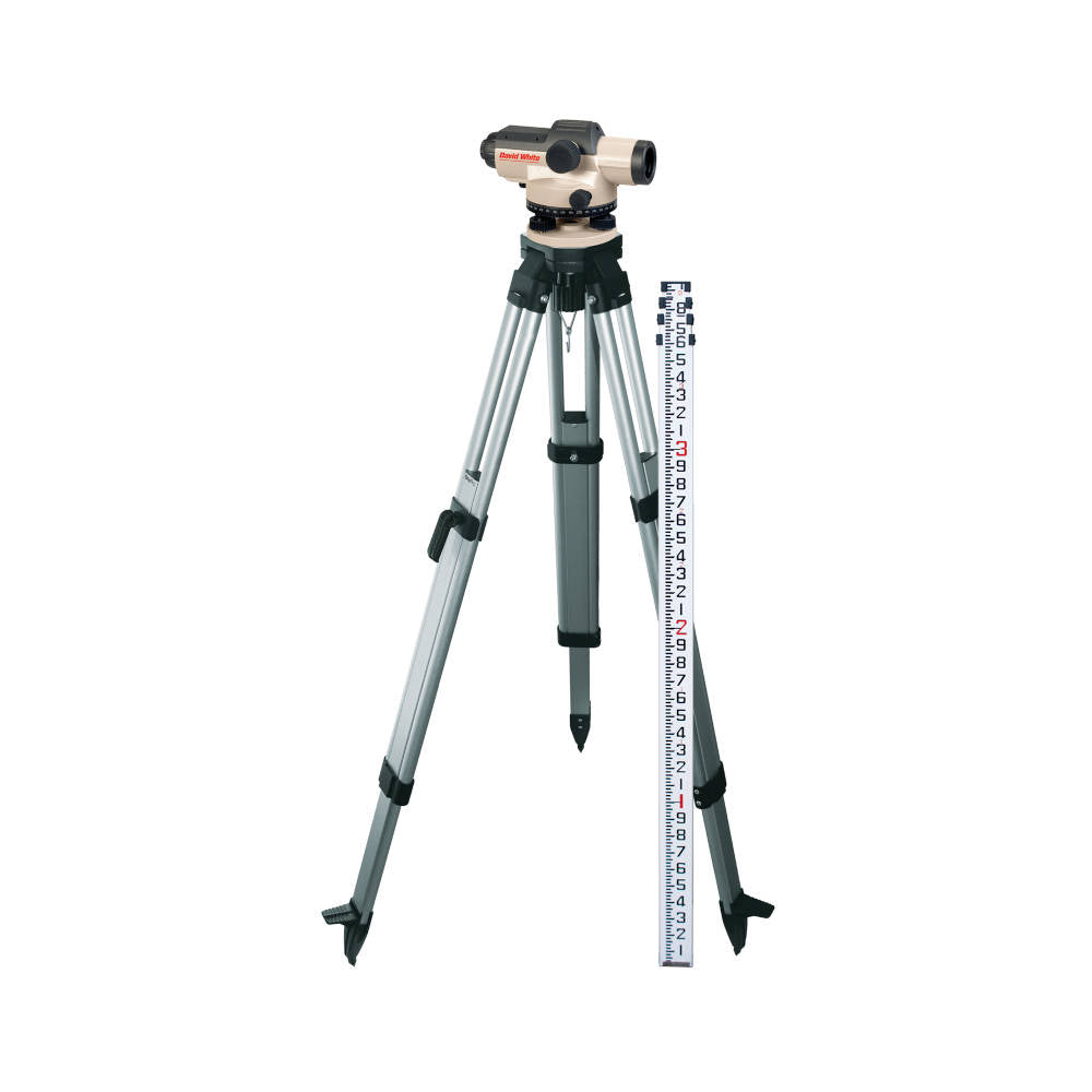 David White 45-D8926K-1T AL8-26 26X Automatic Level Kit, w/Tripod & Rod 10ths