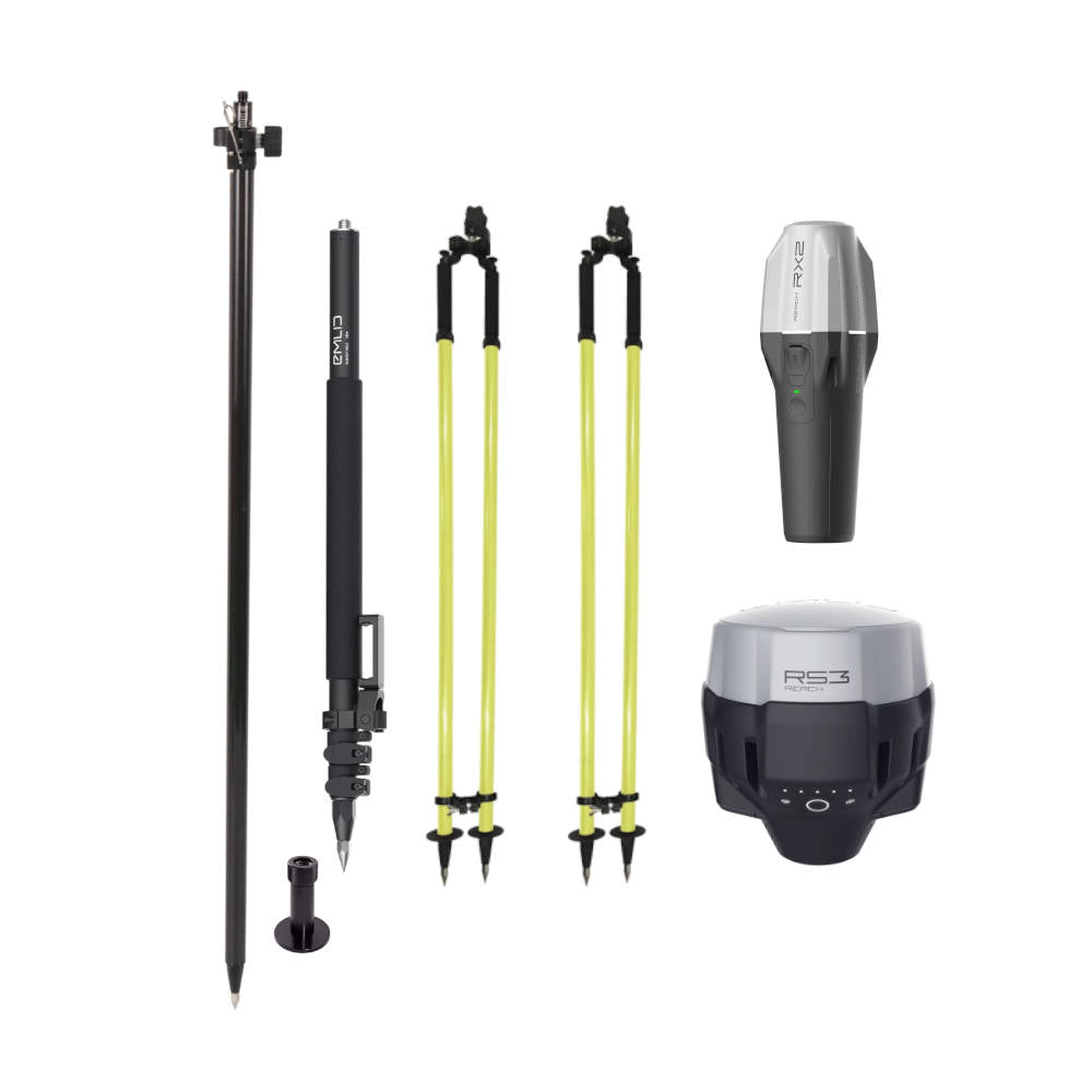 Emlid RS3 Base and Reach RX2 Rover Surveying Package | RS3-RX2-BRSV
