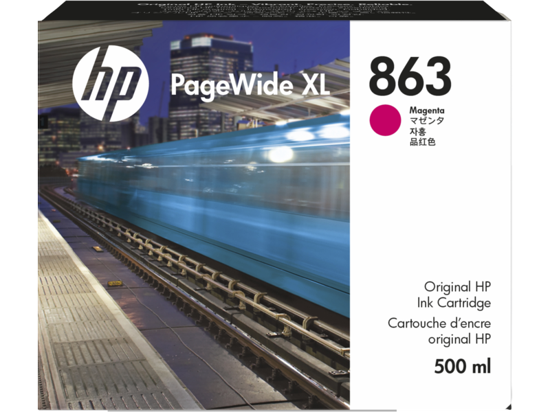 New, Pre-Owned - HP 863 500-ml Magenta Pagewide XL Ink Cartridge, F9K38A
