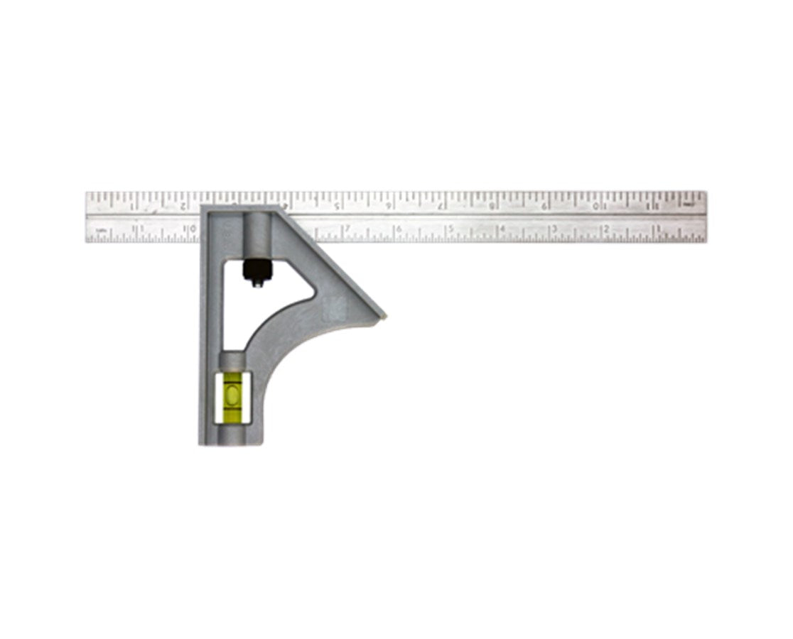 Johnson Levels 12" Inch/Metric Structo-Cast Stainless Steel Combination Square