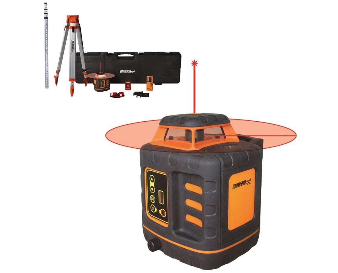 Johnson Levels 2,000' Range Manual Self-Leveling Rotary Laser