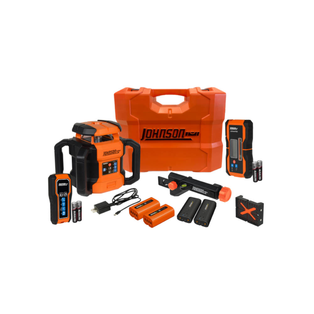 Johnson Level Red Beam Dual Slope Rotary Laser Kit | JRT300-RDHV-K