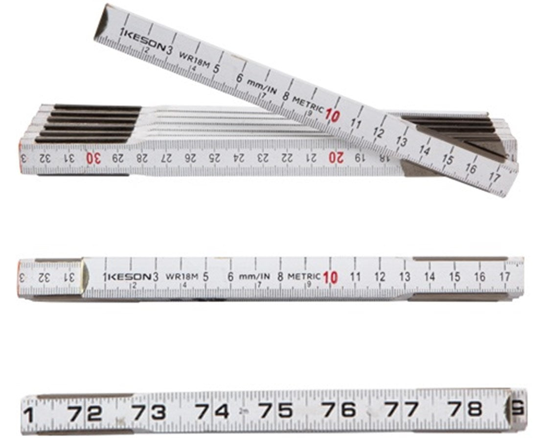 Keson Metric Wood Folding Ruler (10-Pack)