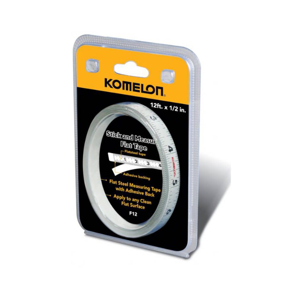 Komelon 12 ft Self-Adhesive Flat Tape Measure | F12