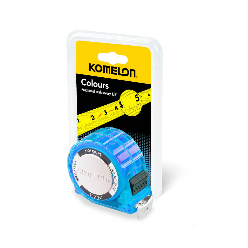 Komelon 16 ft Colours Tape Measure with Fractional Graduations | 3516