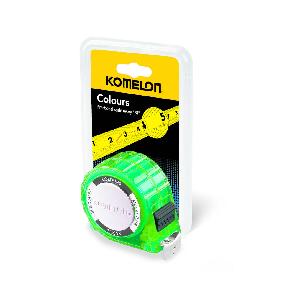 Komelon 16 ft Colours Tape Measure with Fractional Graduations | 3516