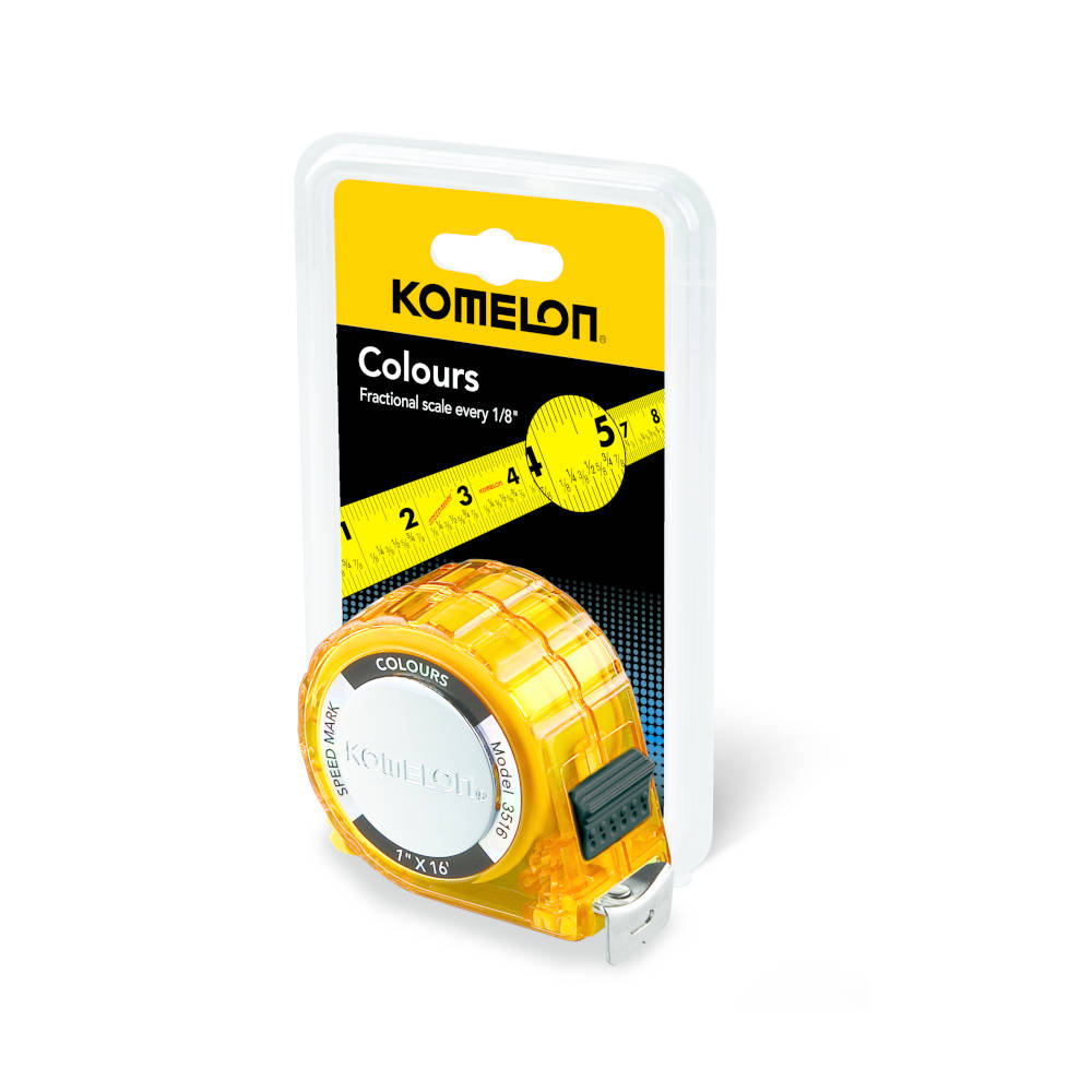 Komelon 16 ft Colours Tape Measure with Fractional Graduations | 3516