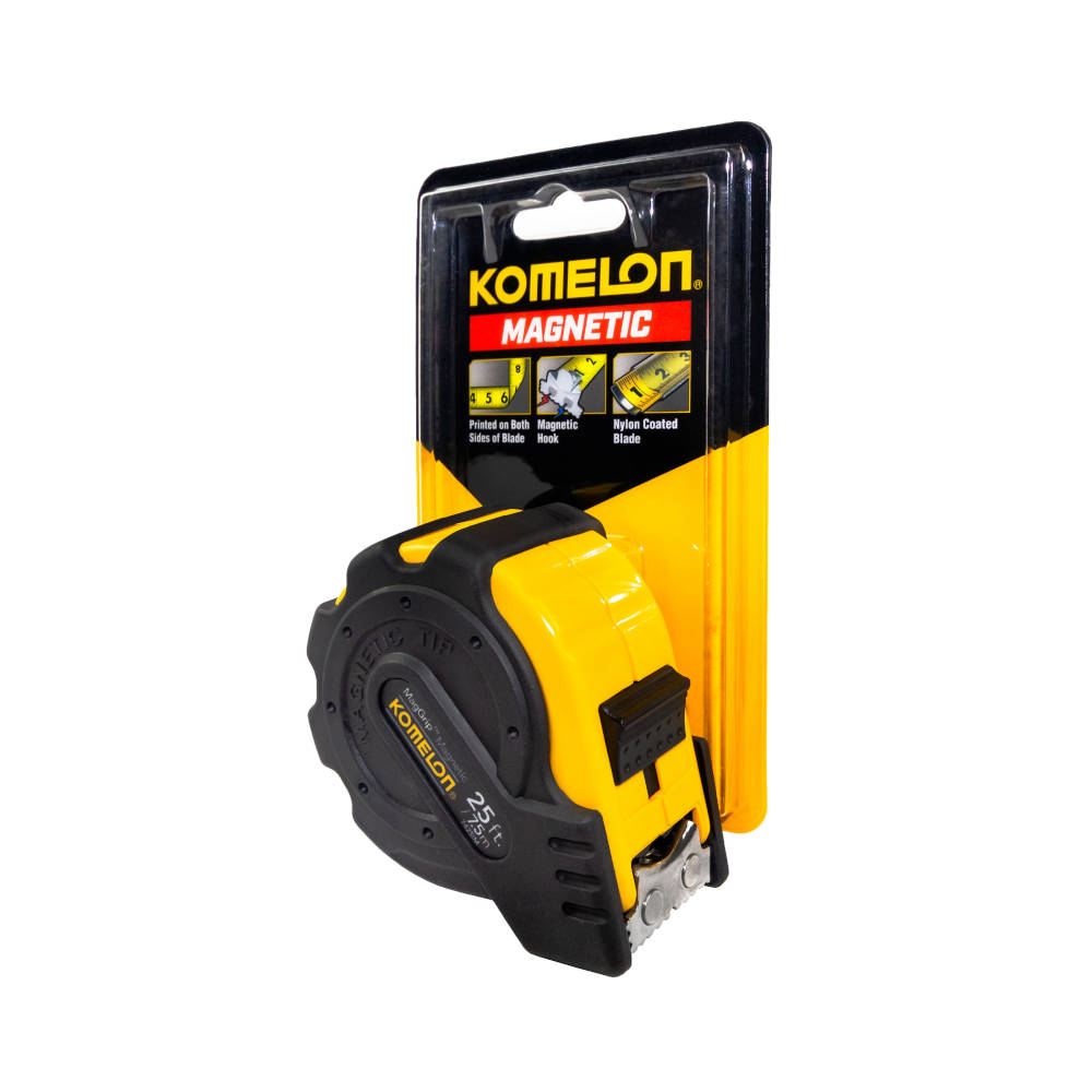 Komelon 25ft Magnetic MagGrip Tape Measure (Inch/Metric) | 7425IM