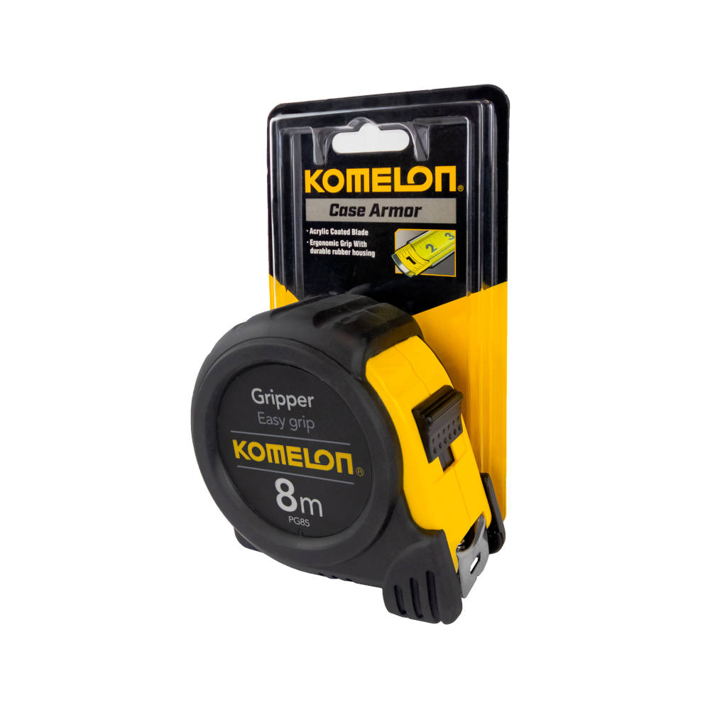 Komelon 8m Gripper Tape Measure with Metric Scale | PG85