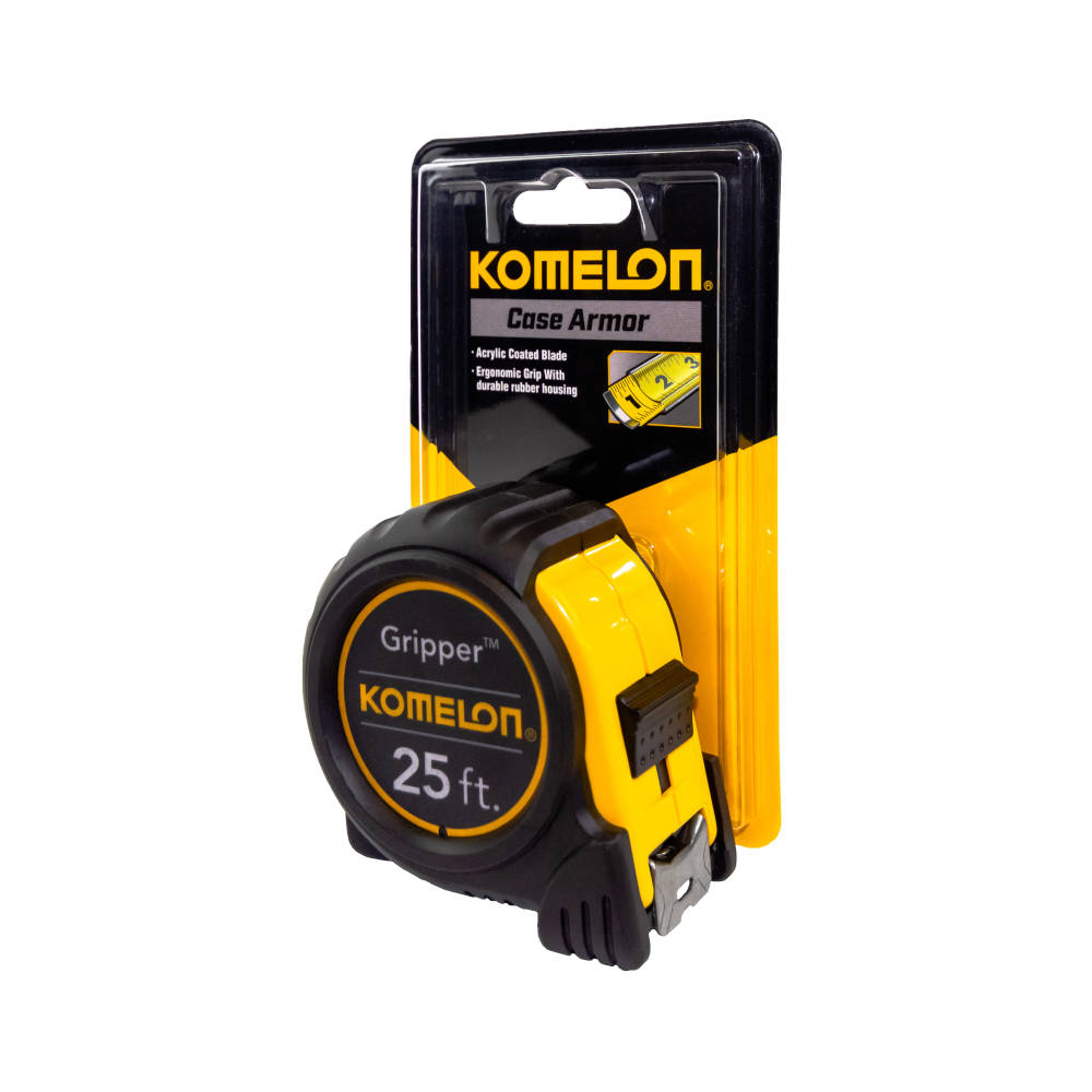 Komelon Gripper Series Tape Measure with Black Case