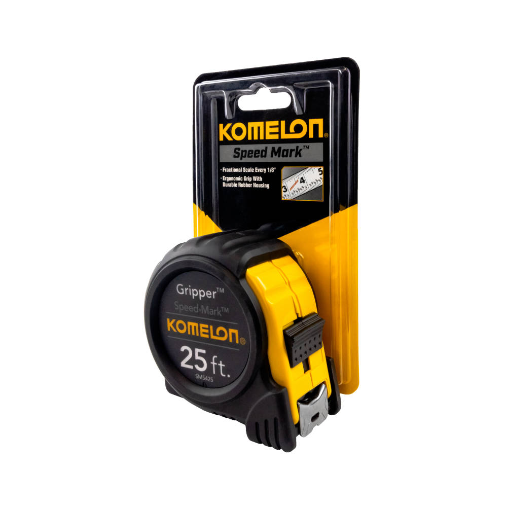 Komelon Gripper Speed Mark Series Tape Measure w/Fractional Graduation
