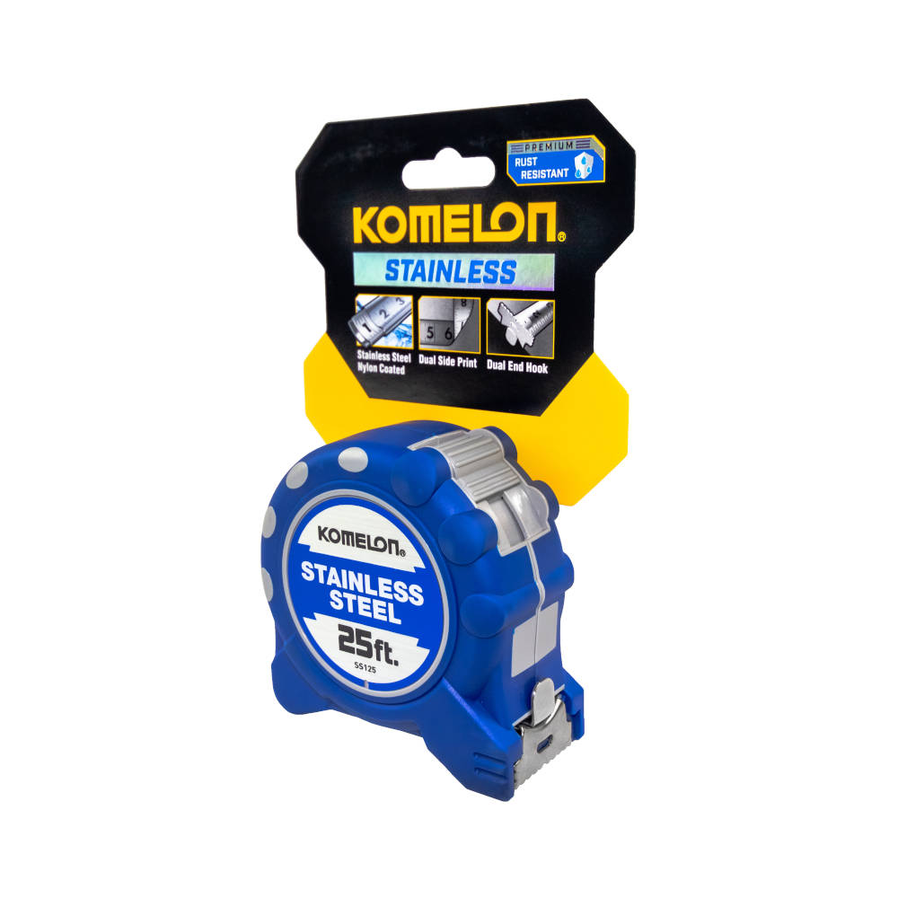 Komelon Stainless Steel Gripper Series Tape Measure