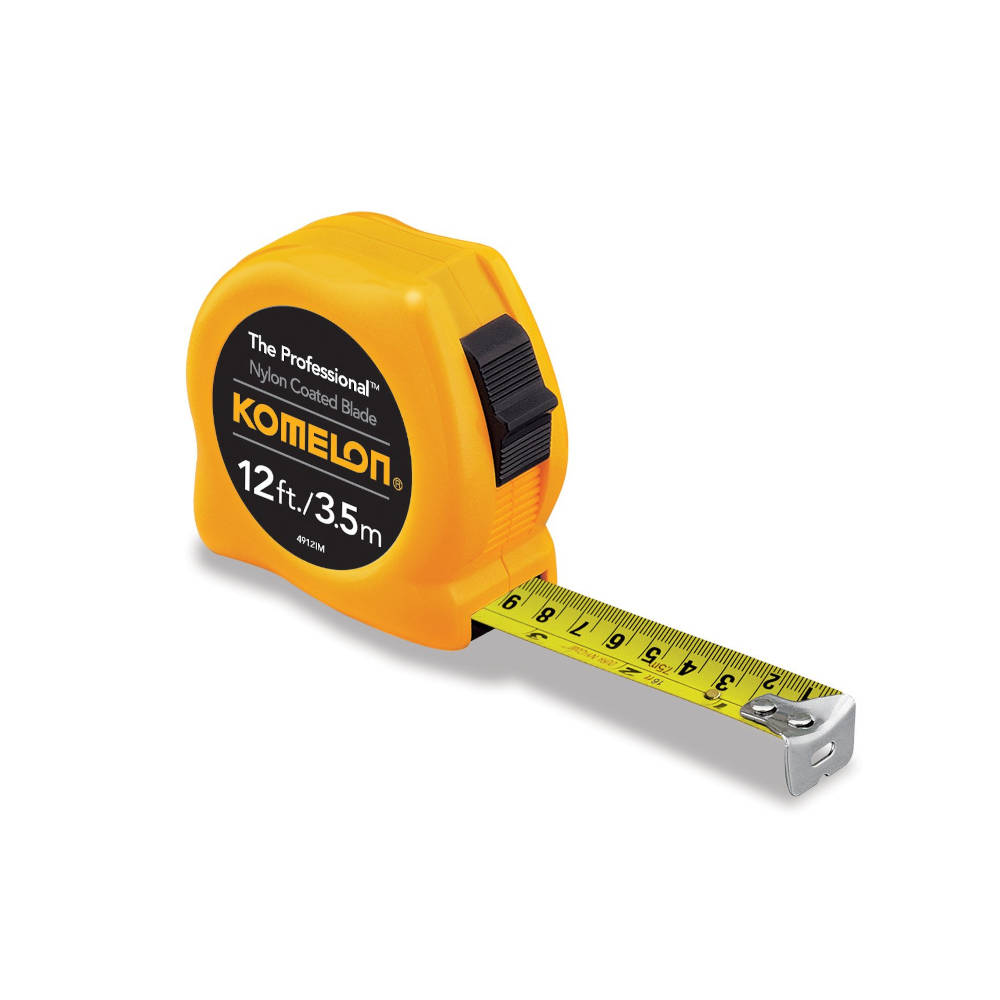 Komelon Professional Series Tape Measure w/Yellow Case (Inch/Metric)