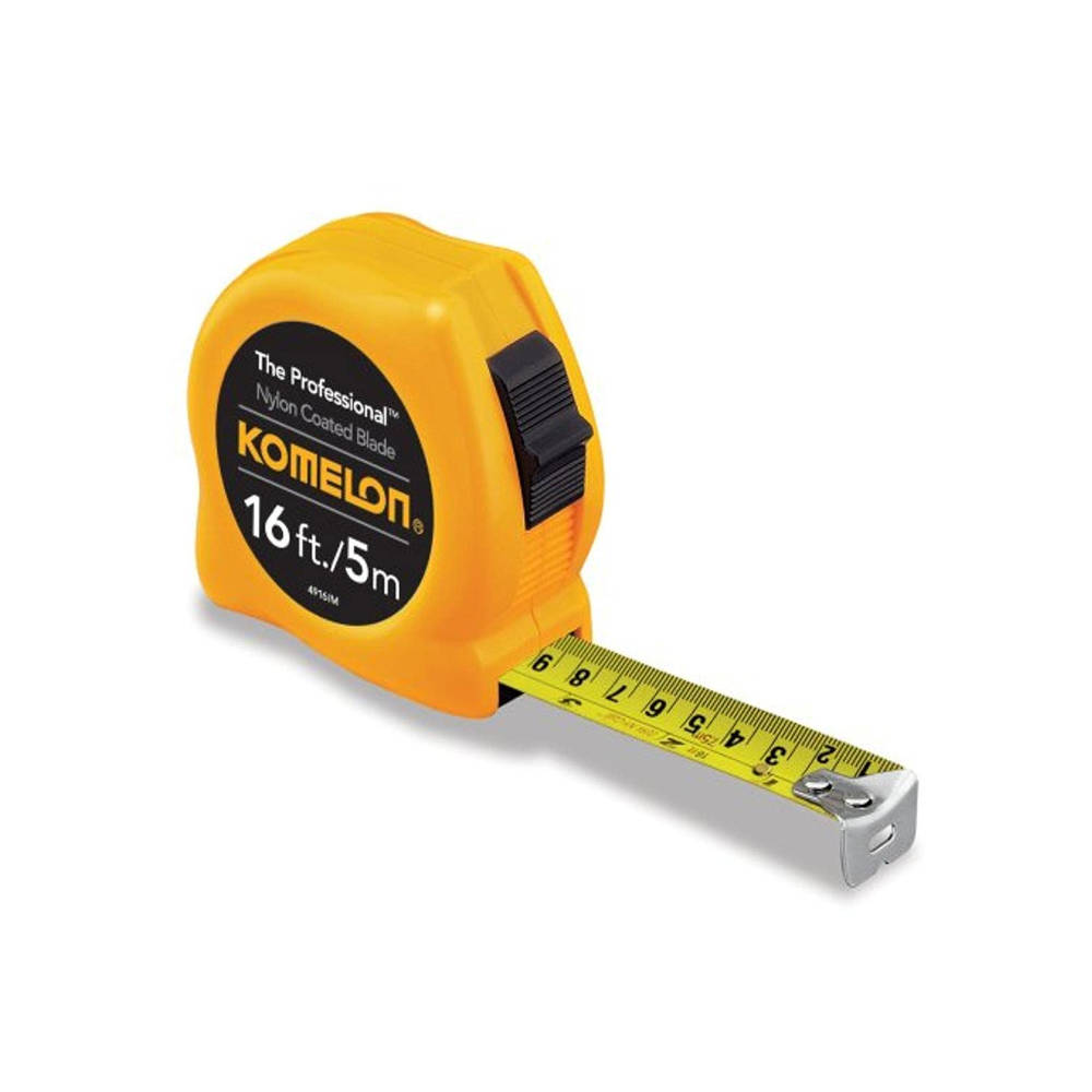 Komelon Professional Series Tape Measure w/Yellow Case (Inch/Metric)