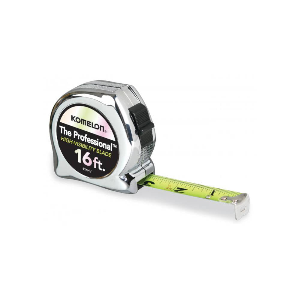 Komelon Chrome Professional Series with High Visibility Blade Tape Measure