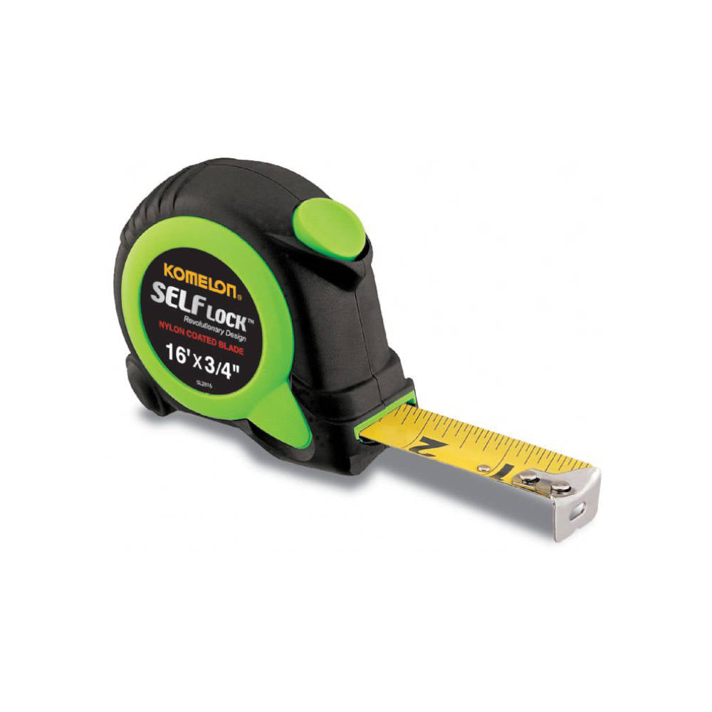 Komelon Self Lock Series Tape Measure with Green Case