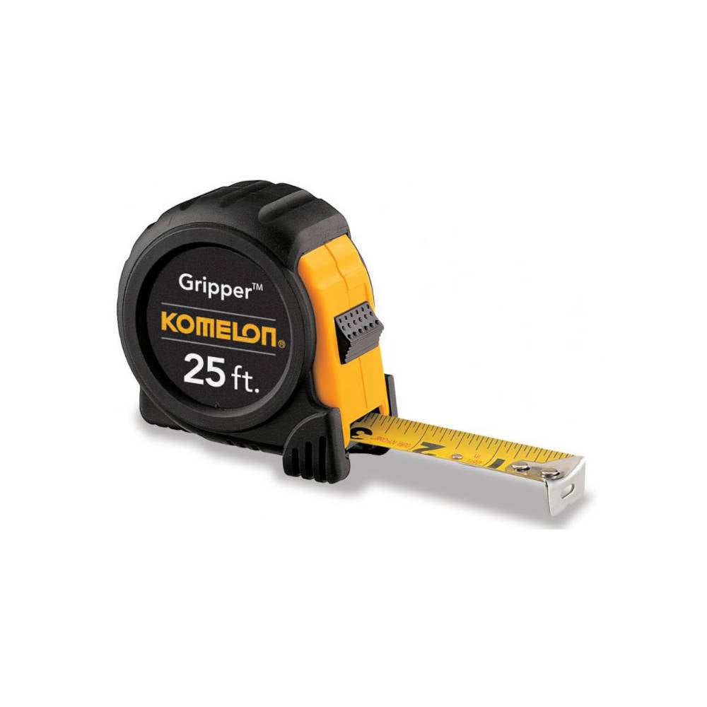 Komelon Gripper Series Tape Measure with Black Case